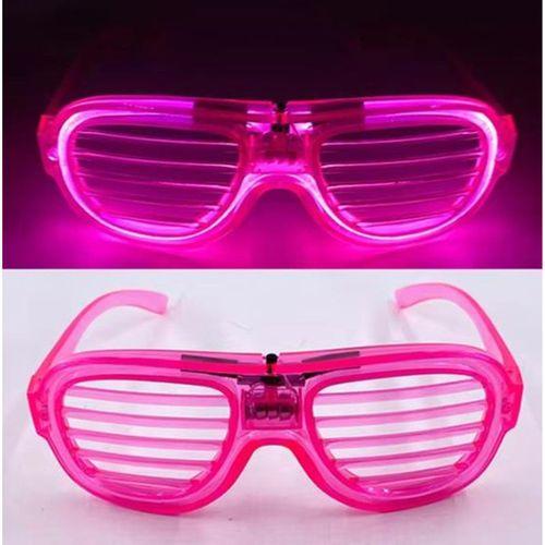 Pembe Led Işıklı Parti Gözlüğü - Neon 3 Modlu