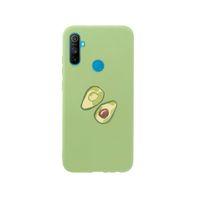 Oppo Realme C3 Avokado  Art Premium Silikonlu Yeşil Telefon Kılıfı
