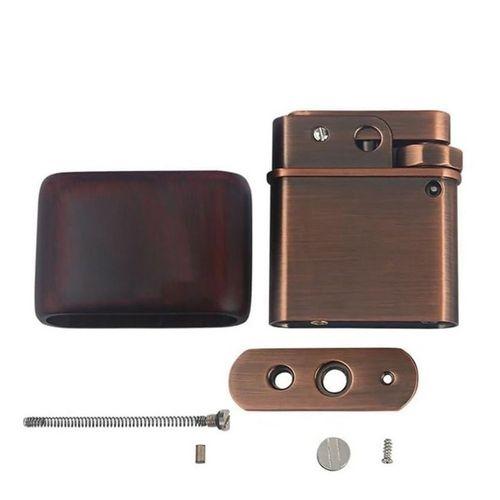 Ahşap Retro Benzinli Gazyağı Çakmağı Rüzgar Geçirmez Tasarım