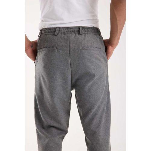 Bezayağı Kumaş Relax Fit Duble Paça Jogger Pantolon - Gri