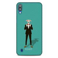 Samsung Galaxy M10 Kılıf FunnyMaX (12) Koruyucu Silikon Turkuaz Köpek