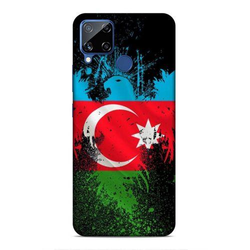 Realme C15 Uyumlu Kılıf Azarbaijan (34) Slim Armor Kılıf Bayrak