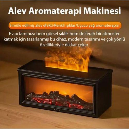 Zhltools A4 Şömine Esintili Aromaterapi Difüzörü Ultrasonik Hava Nemlendici