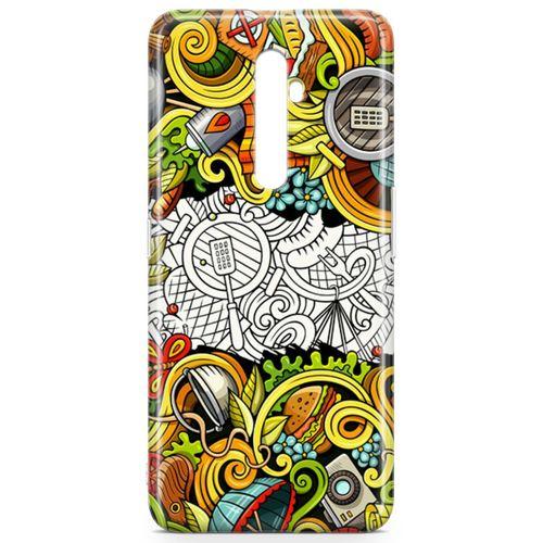 Oppo Reno2 Z 2019 Kılıf Piknik Doodle Arka Kapak Koruma Desenli Full Koruyucu