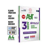 2027 AYT MEBİ-OGM 3 ADIM Biyoloji Soru Bankası RENKLİ A4 Boyut Video Çözümlü BASKI ÜCRETİ