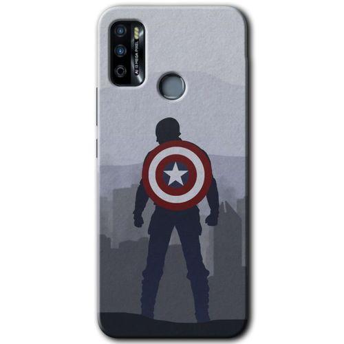 İnfinix Hot 9 Play Kılıf HD Desen Baskılı Arka Kapak - Captain Avenger