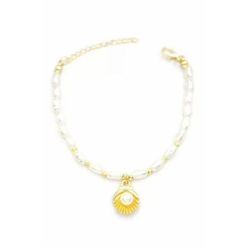 İnci Bileklik - Altın