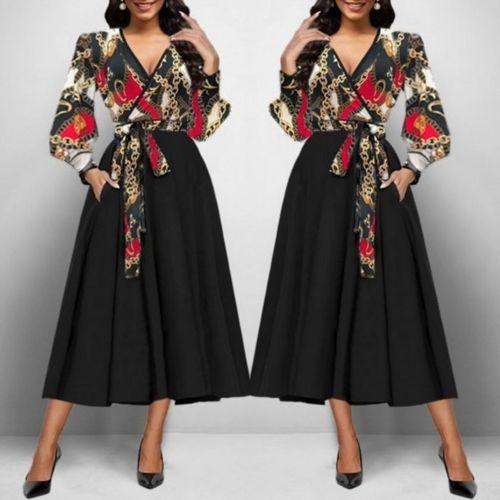 Kadın Uzun Kollu Kruvaze Yaka Dalgıç Krep Midi Boy Elbise