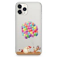 Apple iPhone 11 Pro Kılıf Balon Noel Geyik Arka Kapak Koruma Desenli Full Koruyucu