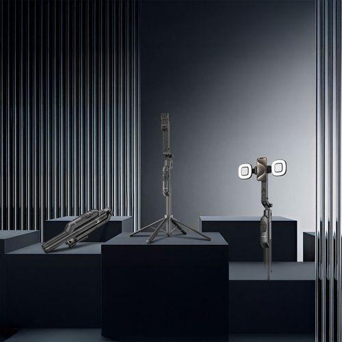 Lenyes LPH119 Yapay Zeka Destekli Dolgu Işıklı Kumandalı 360 Derece Dönebilen Selfie Çubuğu ve Tripod