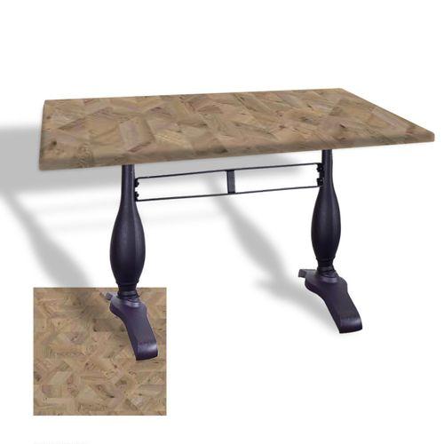 Dockers Çipa 3011 Döküm Ayak Masa 80x120 cm - (Werzalit, Wermodin ve Allzalit Tabla) - Edgy Wood