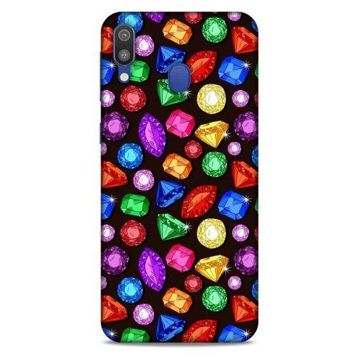 Samsung Galaxy M20 Kılıf Baskılı Özel Seri Taşlı (5) Koruma Kabı