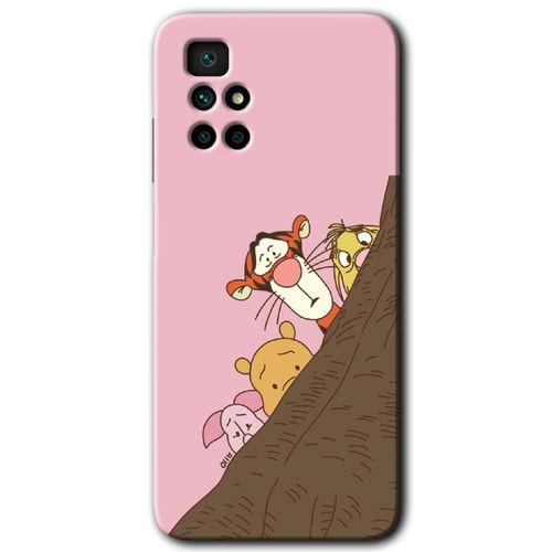 MRCİLETİSİM Xiaomi Redmi 10 Kılıf HD Desen Baskılı Arka Kapak + Temperli Cam - Winnie the Pooh