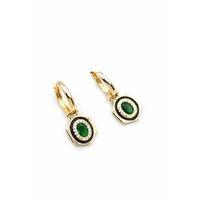 Taşlı Küpe - Yeşil