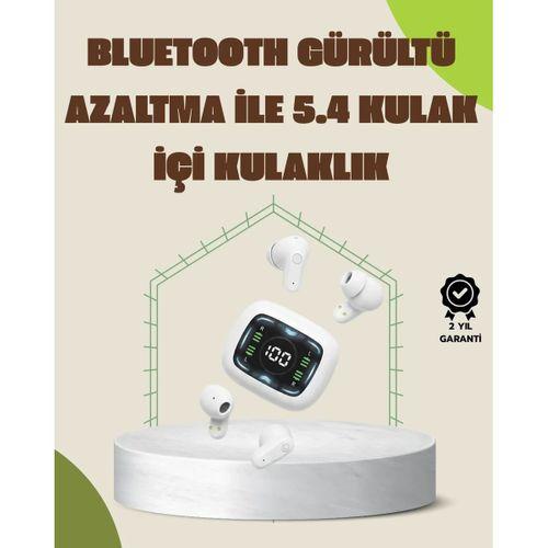 Bluetooth 5.4 Teknolojili Kablosuz Kulaklık Led Göstergeli