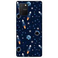 Samsung Galaxy S10 Lite Uyumlu Kılıf Mavi Delisi (22) Tam Koruma Kılıfı Astronot