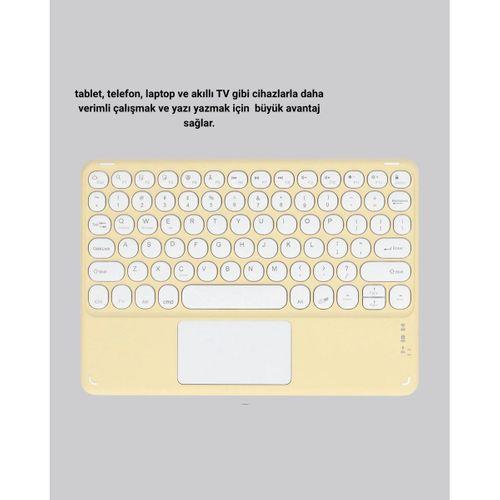 Bluetooth Kablosuz Klavye – İnce Slim Model, Tablet Ve Akıllı Tv Uyumlu, Sessiz Tuşlu Taşınabilir Klavye