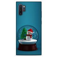 Samsung Galaxy Note 10 Plus Kılıf Snowix (12) Koruyucu Silikon Yeşil Beyaz