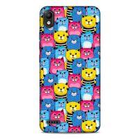 Lopard LG K20 2019 Uyumlu Kılıf Kediler (36) Glitter Kılıf Mavi Pembe