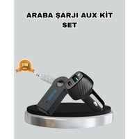 Aux Bluetooth Adaptör Ve 38w Hızlı Araç Şarj Cihazı Seti
