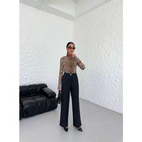 230 Gr Poly Viscose Lycra Metal Düğme Palazzo Pantolon