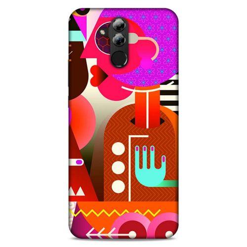 Lopard Huawei Mate 20 Lite Uyumlu Kılıf Soyut Sanat (16) Desenli Kalın Kılıf