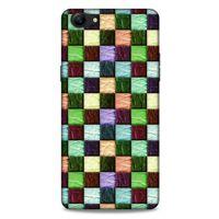 Oppo A79 Kılıf Patchwork (6) Silikon Kılıf Su Yeşili