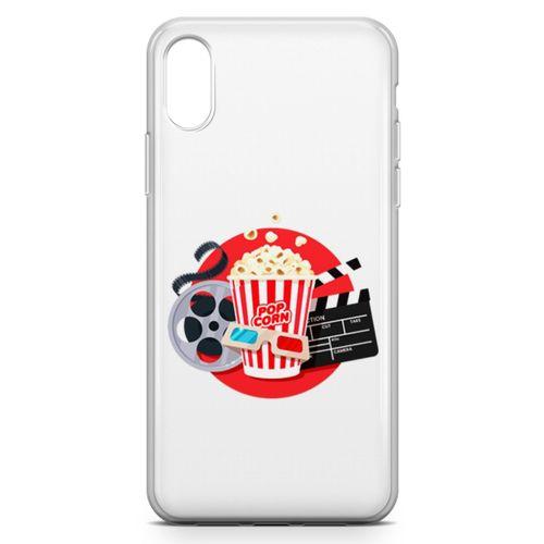 Apple iPhone XS Kılıf Sinema Popcorn Arka Kapak Koruma Desenli Full Koruyucu