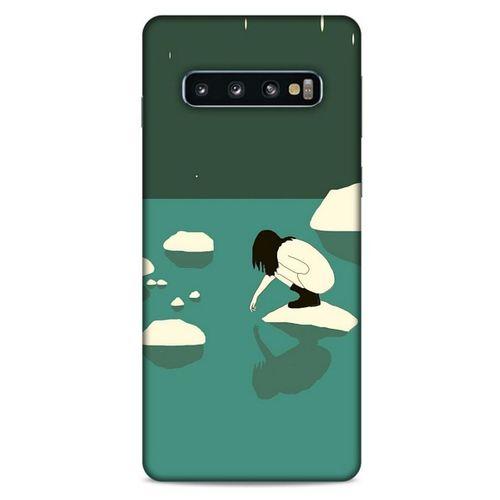 Samsung Galaxy S10 Kılıf Depresyon (8) Baskılı Kılıf Siyah Kahverengi