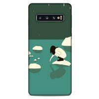 Samsung Galaxy S10 Kılıf Depresyon (8) Baskılı Kılıf Siyah Kahverengi