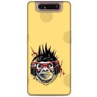 Animax Rockçı Maymun Samsung Galaxy A80 Kılıf Desenli Silikon