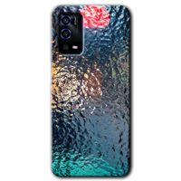 Oppo A55 Kılıf HD Desen Baskılı Arka Kapak + Temperli Cam - Blur Cam