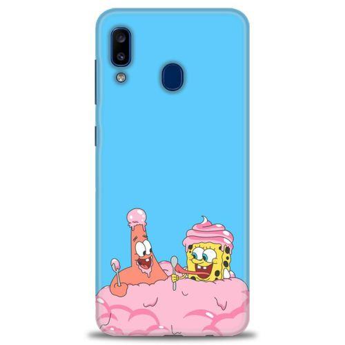 Samsung Galaxy A30 Kılıf HD Baskılı Kılıf - SpongeBob + Tam Ekran Koruyucu