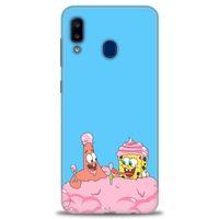 Samsung Galaxy A30 Kılıf HD Baskılı Kılıf - SpongeBob + Tam Ekran Koruyucu