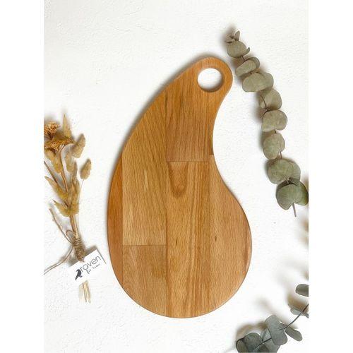 NOBLERAVEN DESIGN Doğal Ahşap Kesme Tahtası ve Sunum Tahtası, Kayın Ağacı