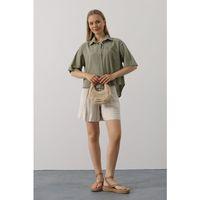 Yarım Kol Gömlek - Haki