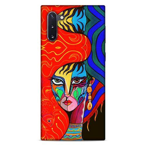 Lopard Samsung Galaxy Note 10 Uyumlu Kılıf Sürreal Yüzler ♀ (10) Full Koruma Kılıfı Desenli