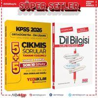 Yediiklim 2026 KPSS Ortaöğretim Önlisans GY GK Çözümlü Son 10 Sınav Çıkmış Sorular ve AKM Dil Bilgisi Soru Bankası Seti 2 Kitap
