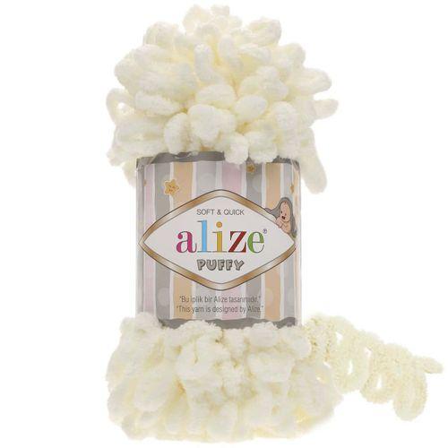 Alize Puffy El Örgü İpi 62 Açık Krem