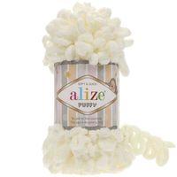 Alize Puffy El Örgü İpi 62 Açık Krem