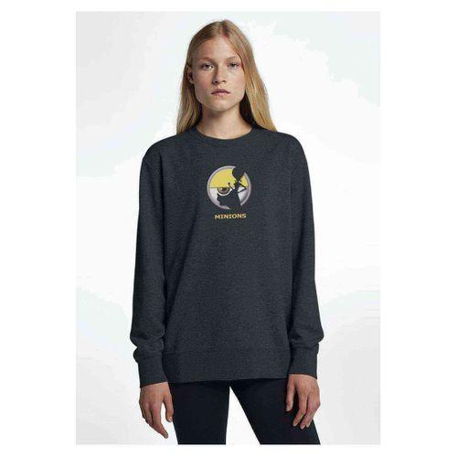 Minios Baskılı Füme Antrasit Kadın Sweatshirt