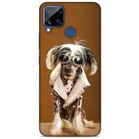 Oppo Realme C15 Kılıf Köpek Kıyafetleri (12) Koruyucu Silikon Chinese Crested