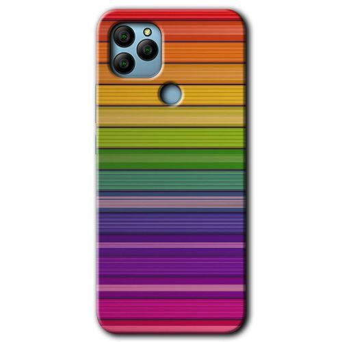 GM 21 Kılıf HD Desen Baskılı Arka Kapak - Colorful Lines + Kırılmaz Cam