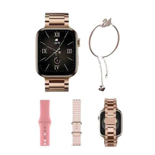 Yeni Nesil Kadın Akıllı Saat Rose Gold Android Ve İos Uyumlu
