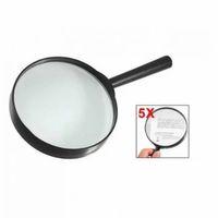 -plastik Siyah Yuvarlak Kolu 100mm Dia Büyüteç 5x Büyüteç