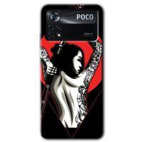Poco x4 Pro Kılıf HD Desen Baskılı Arka Kapak + Temperli Cam - Samurai Girl