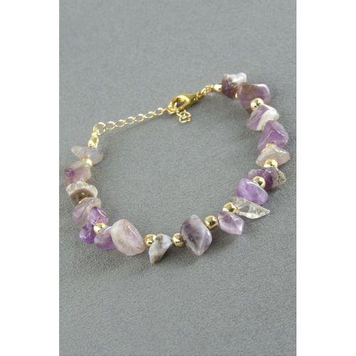 Amatist Kırık Doğaltaş Bileklik