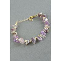 Amatist Kırık Doğaltaş Bileklik