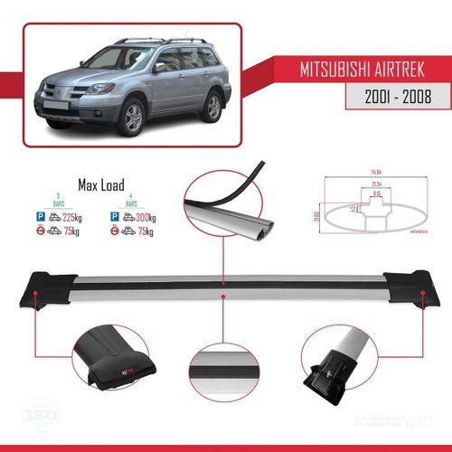 Mitsubishi Airtrek 2001-2008 Arası ile uyumlu FLY Model Ara Atkı Tavan Barı GRİ 3 ADET BAR