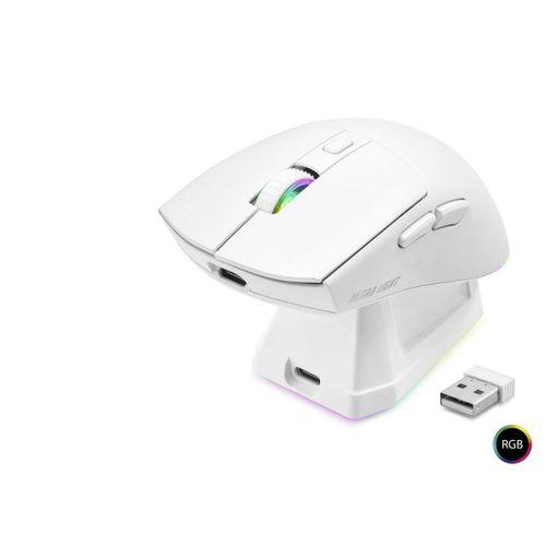 Kablosuz Gaming Rgb Mouse Şarj Standlı - Beyaz MF1215W